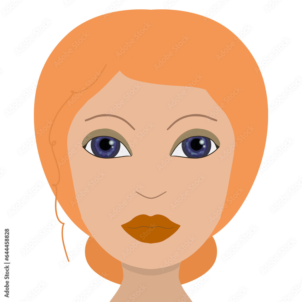 portrait of a girl, digital illustration portrait of a girl, digital illustration