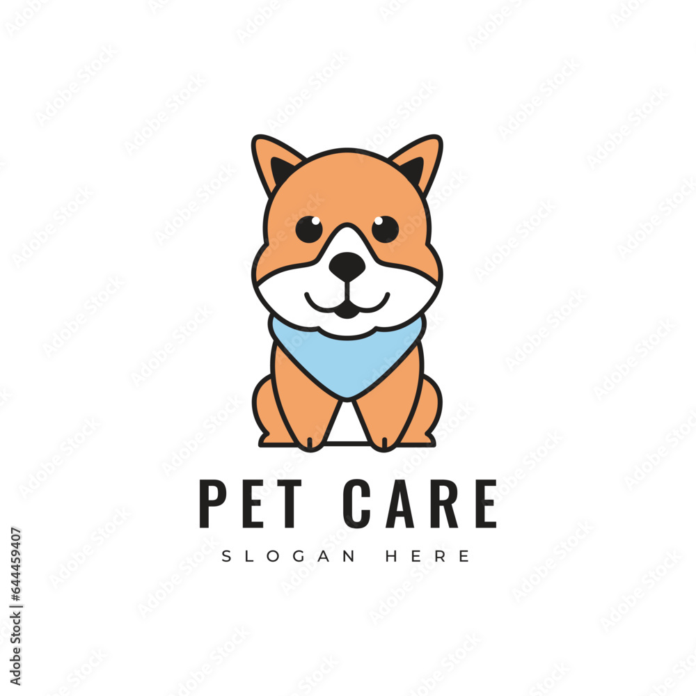 modern minimal pet logo veterinary dog cat head mascot animal friend cute logo design vector graphic illustration modern minimal pet logo veterinary dog cat head mascot animal friend cute logo design vector graphic illustration