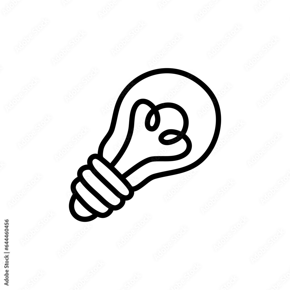 Doodle idea bulb, brainstorming bulb concept hand drawn black and white vector illustration. Doodle idea bulb, brainstorming bulb concept hand drawn black and white vector illustration.
