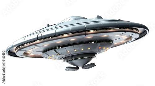 UFO UAP Alien 3d on Transparent White Background Png V5