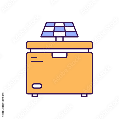 Solar fridge Vector Icon which can easily modify or edit

