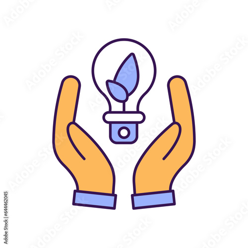 Eco bulb Vector Icon which can easily modify or edit

