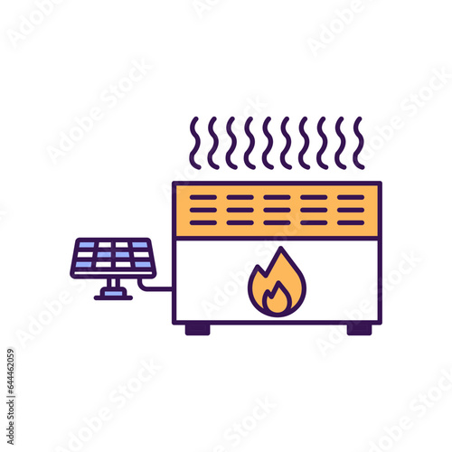 Solar heater Vector Icon which can easily modify or edit

