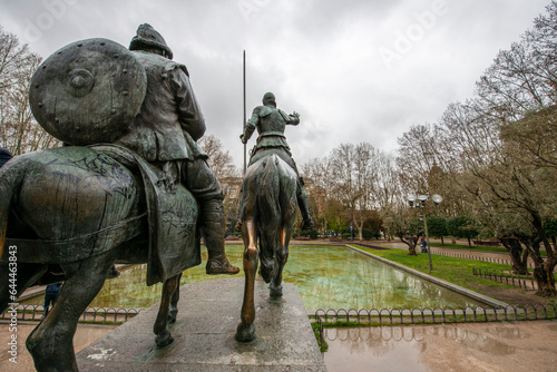 Bronze statues of Don Quixote and Sancho Panza