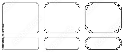 Vector EPS border frames. Shapes on white background. Can be used for laser cutting, as elegant vintage web banners, doorplates, store signs, signboards, or labels 