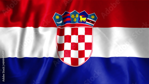 Flag of Croatia, Fabric realistic flag, Croatia Independent Day flag