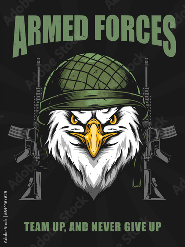 armed force with eagle head poster