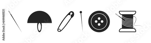 Needle icon set.Vector illustration.