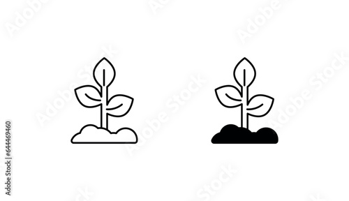 cultivation icon design with white background stock illustration