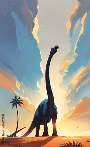 Dinosaur cartoon illustration.