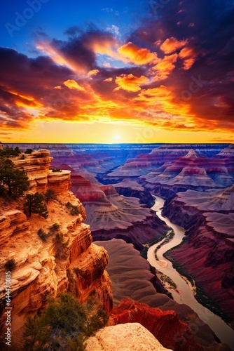 sunset over the grand canyon