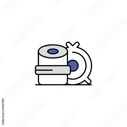 Hay Bale icon design with white background stock illustration