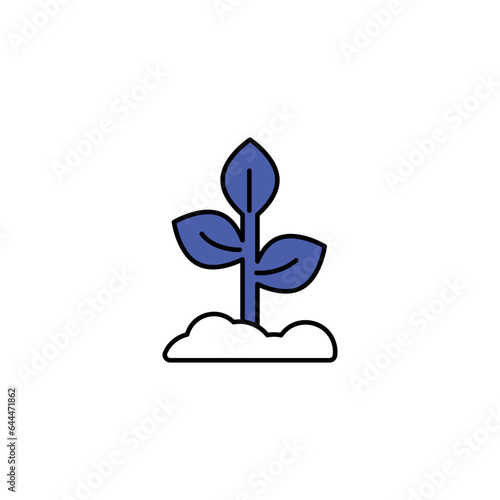 cultivation icon design with white background stock illustration