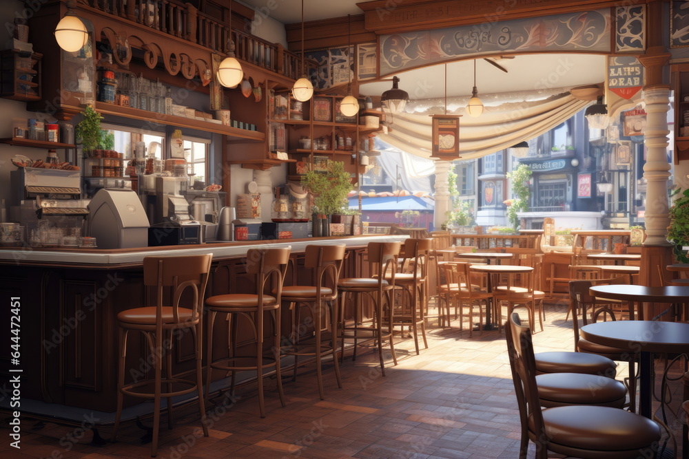 Fototapeta premium minimalistic coffee shop