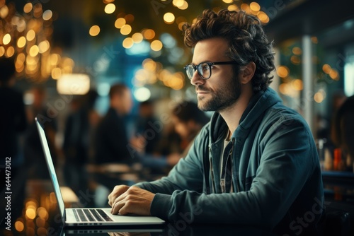 man working on laptop