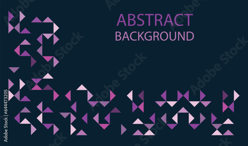 Geometric abstract background with simple triangular elements. Creative idea of modern design. Vector illustration.	