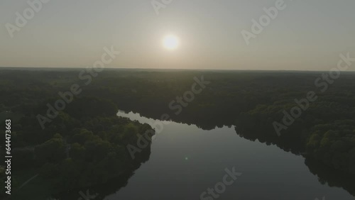 Aerial view of Centennial Park at sunset, Ellicott City, Maryland, United States. photo