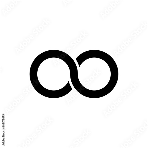 Infinity icon. Vector logos. Simple style, isolated on a white background.