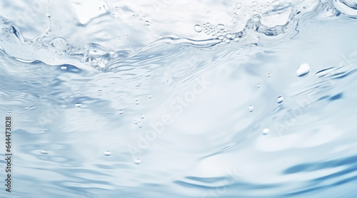 美しい水面に滴が舞う抽象的な背景用素材