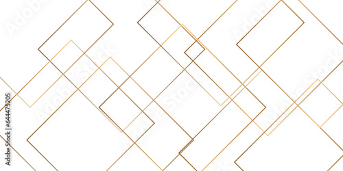 Abstract colorful golden geometric square and triangle shape  Abstract golden lines pattern texture business background. Abstract gold lines on white background with luxury shapes.