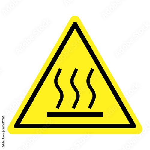"Hot surface" warning sign
