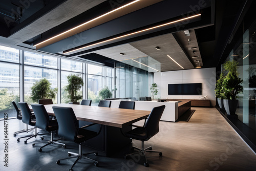 Sleek and Sophisticated: A Modern Office Interior That Inspires Productivity and Elegance © aicandy