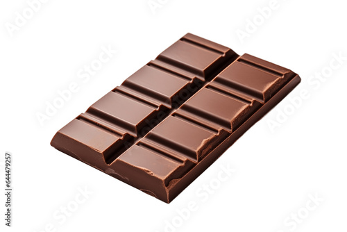 Dark Chocolate Isolated on a Transparent Background PNG. Generative Ai