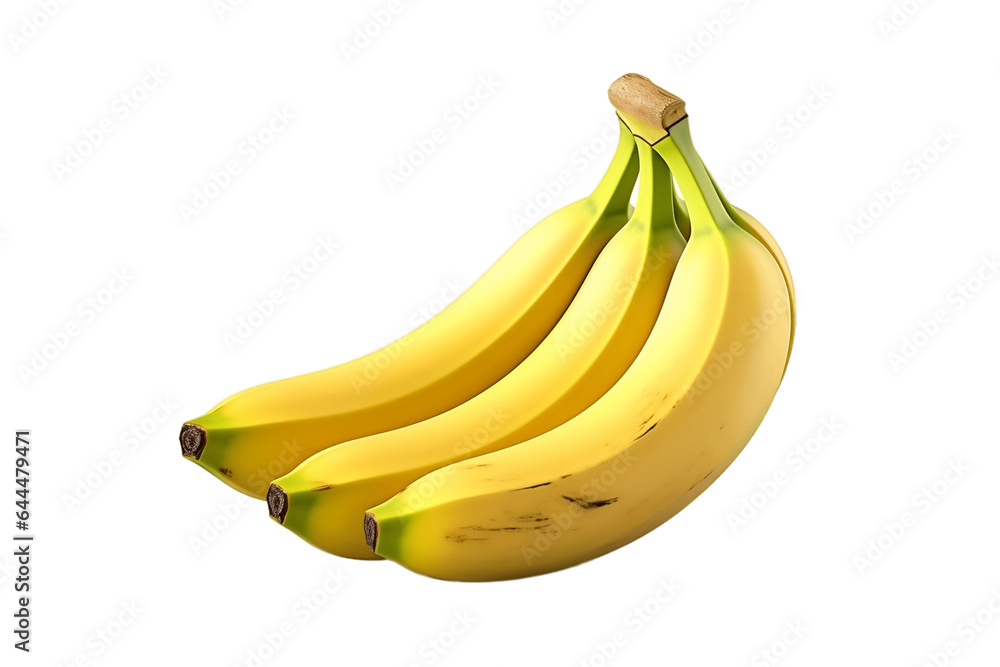 Bananas Isolated on a Transparent Background PNG. Generative Ai