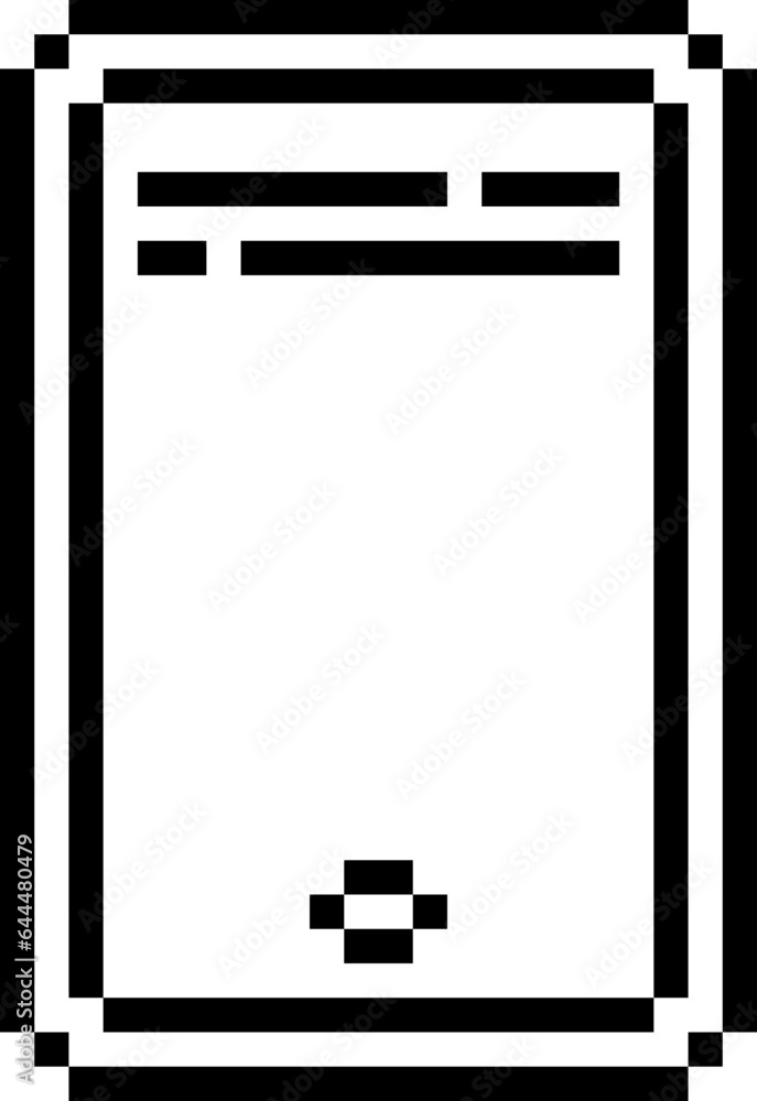 Smartphone 8 bit pixel art icon Smartphone 8 bit pixel art icon