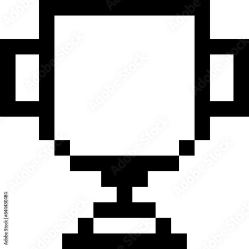 trophy pixel art 8 bit icon
