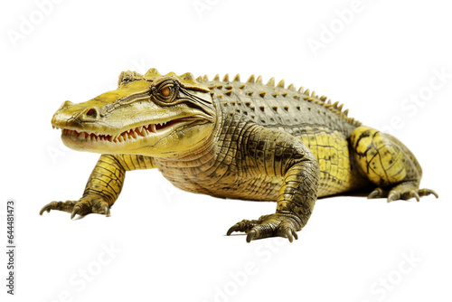 Real Alligator Isolated on a Transparent Background PNG. Generative Ai © Haider