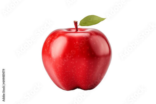 Red Apple Isolated on a Transparent Background PNG. Generative Ai