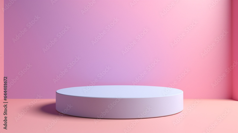 3d Pastel podium for your product. Generative AI. 3d Pastel podium for your product. Generative AI.