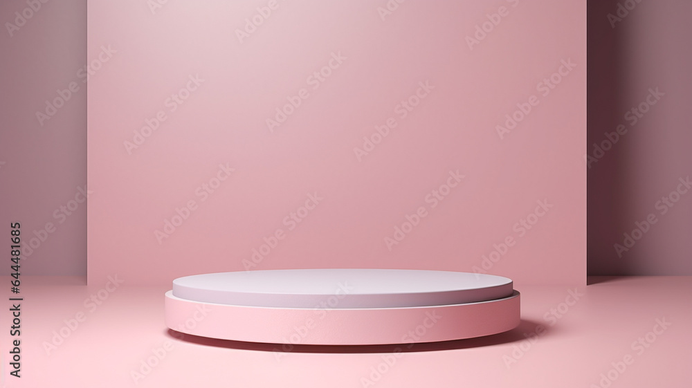 3d Pastel podium for your product. Generative AI. 3d Pastel podium for your product. Generative AI.