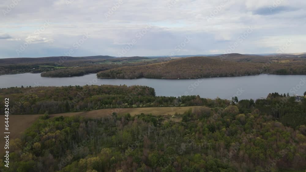 Aerial view of Deep Creek Lake, McHenry, Maryland, United States. Aerial view of Deep Creek Lake, McHenry, Maryland, United States.