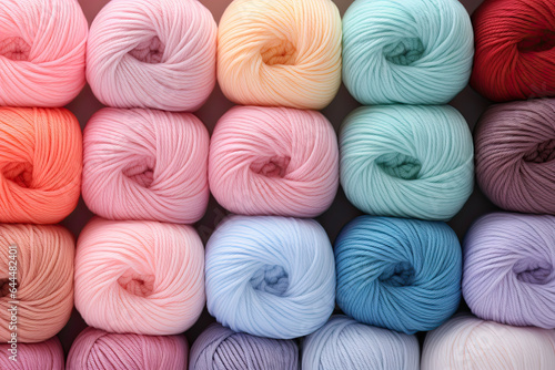 colourful wool yarn background 