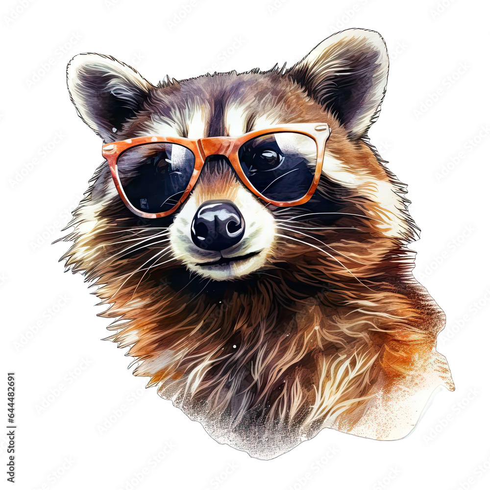 Discover the untamed beauty of the animal kingdom through this AI-generated raccoon masterpiece.