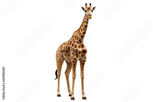 Giraffe Isolated on a Transparent PNG Background. Generative Ai