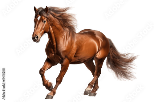 Majestic Horse Isolated on a Transparent PNG Background. Generative Ai
