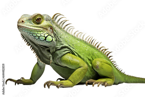 Close-Up View of a Iguana Isolated on a Transparent PNG Background. Generative Ai © Haider