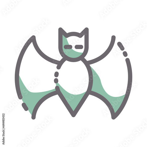 bat nightmare two tones icon
