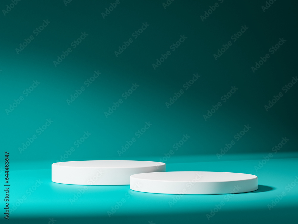Minimal white podium for your product showcase with gradient gray background Minimal white podium for your product showcase with gradient gray background