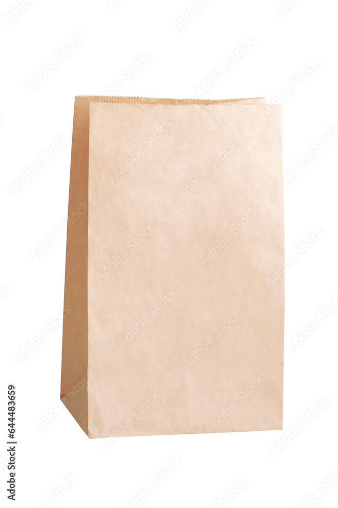 Fototapeta premium Paper bag mockup isolated on white background