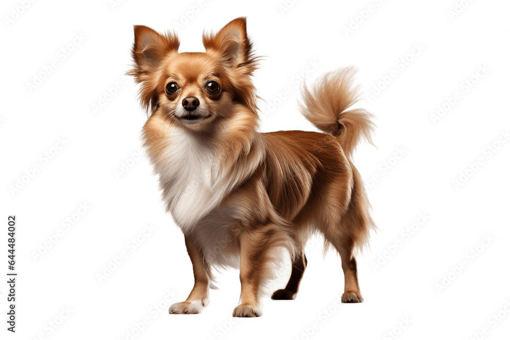 Chihuahua Isolated on a Transparent PNG Background. Generative Ai