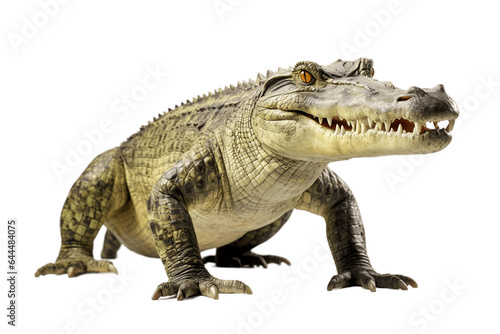 Crocodile Isolated on a Transparent PNG Background. Generative Ai © Haider
