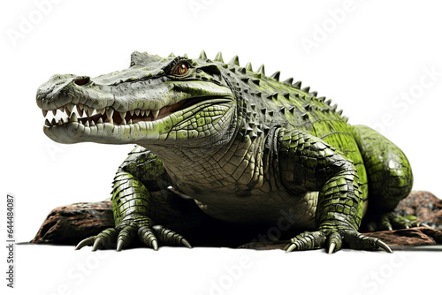 Majestic Crocodile Isolated on a Transparent PNG Background. Generative Ai