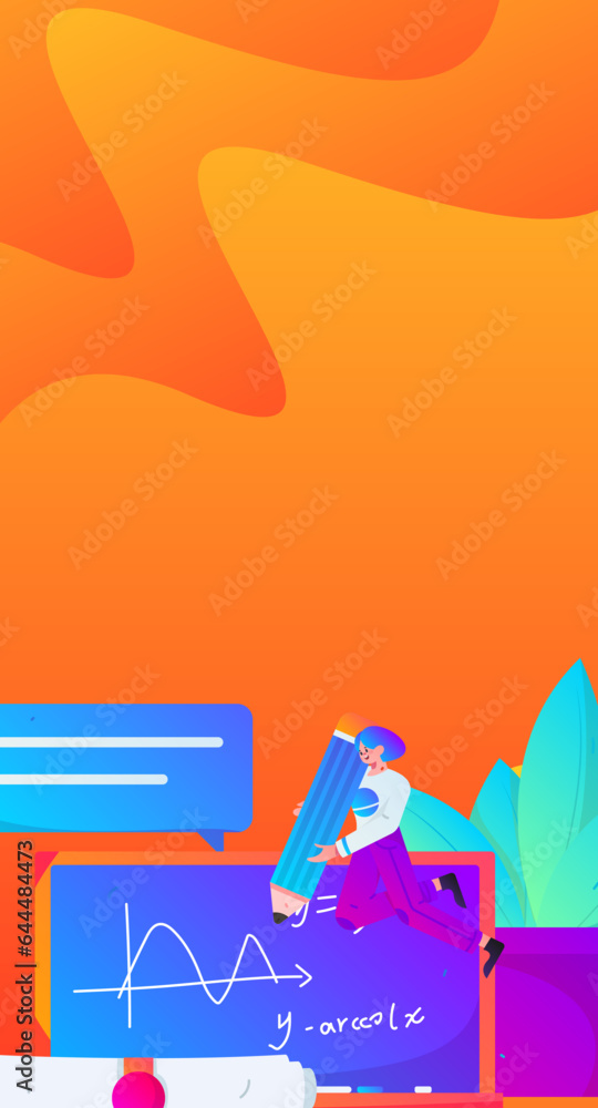 Education learning people flat vector concept hand drawn illustration Education learning people flat vector concept hand drawn illustration