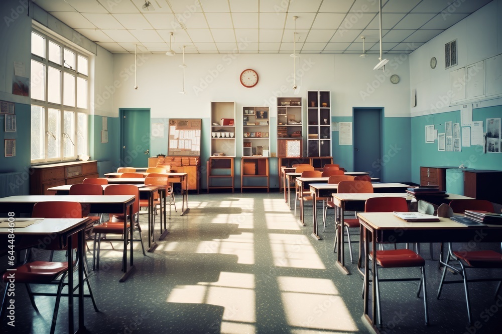 Empty classroom at school.