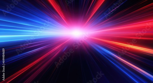 abstract futuristic neon background with glowing ascending lines. Fantastic wallpaper