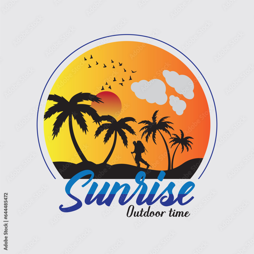 Sunrise Outdoor Time T-Shirt Design for You